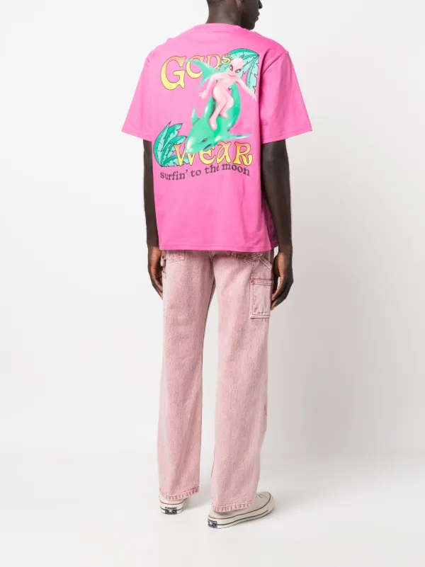 Tシャツ・カットソー GCDS SS23 T-shirt 'Surfing Weirdo' (SS23M130653 01) Gcds T-shirt 'surfing weirdo' available on julian-fashion