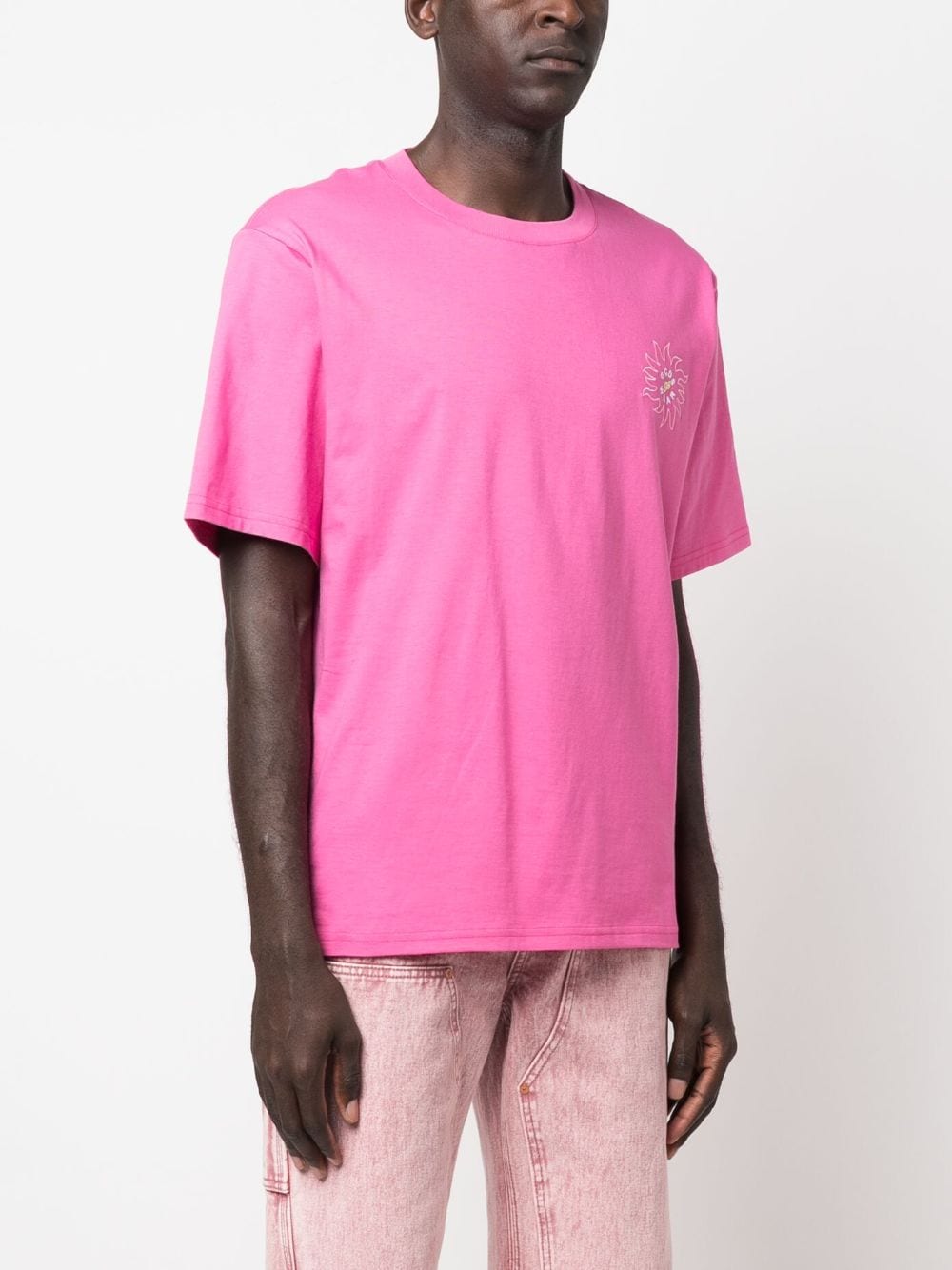 Shop Gcds Surfing Wirdo Graphic-print T-shirt In Pink