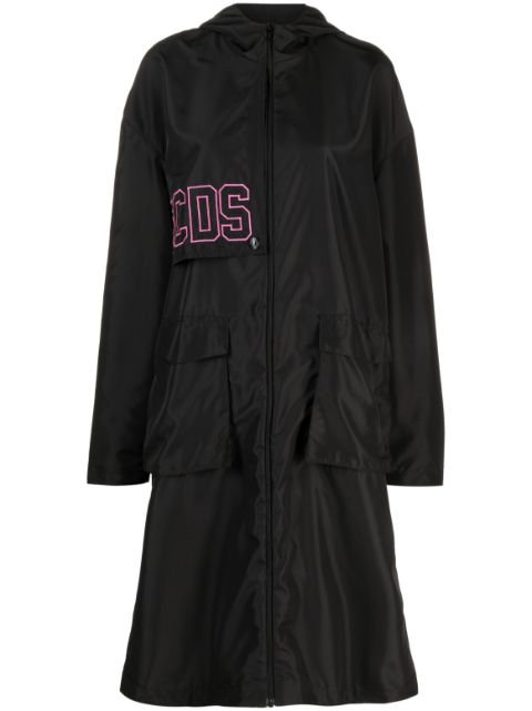 Gcds embroidered-logo hooded parka 