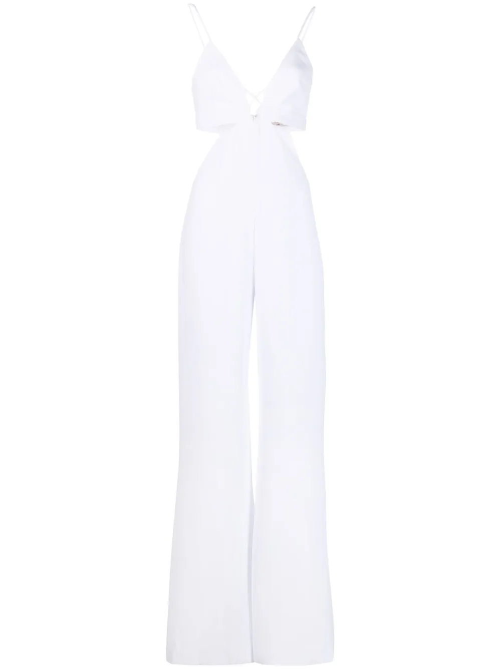 Et Ochs Carter Sleeveless Wide-leg Jumpsuit In White