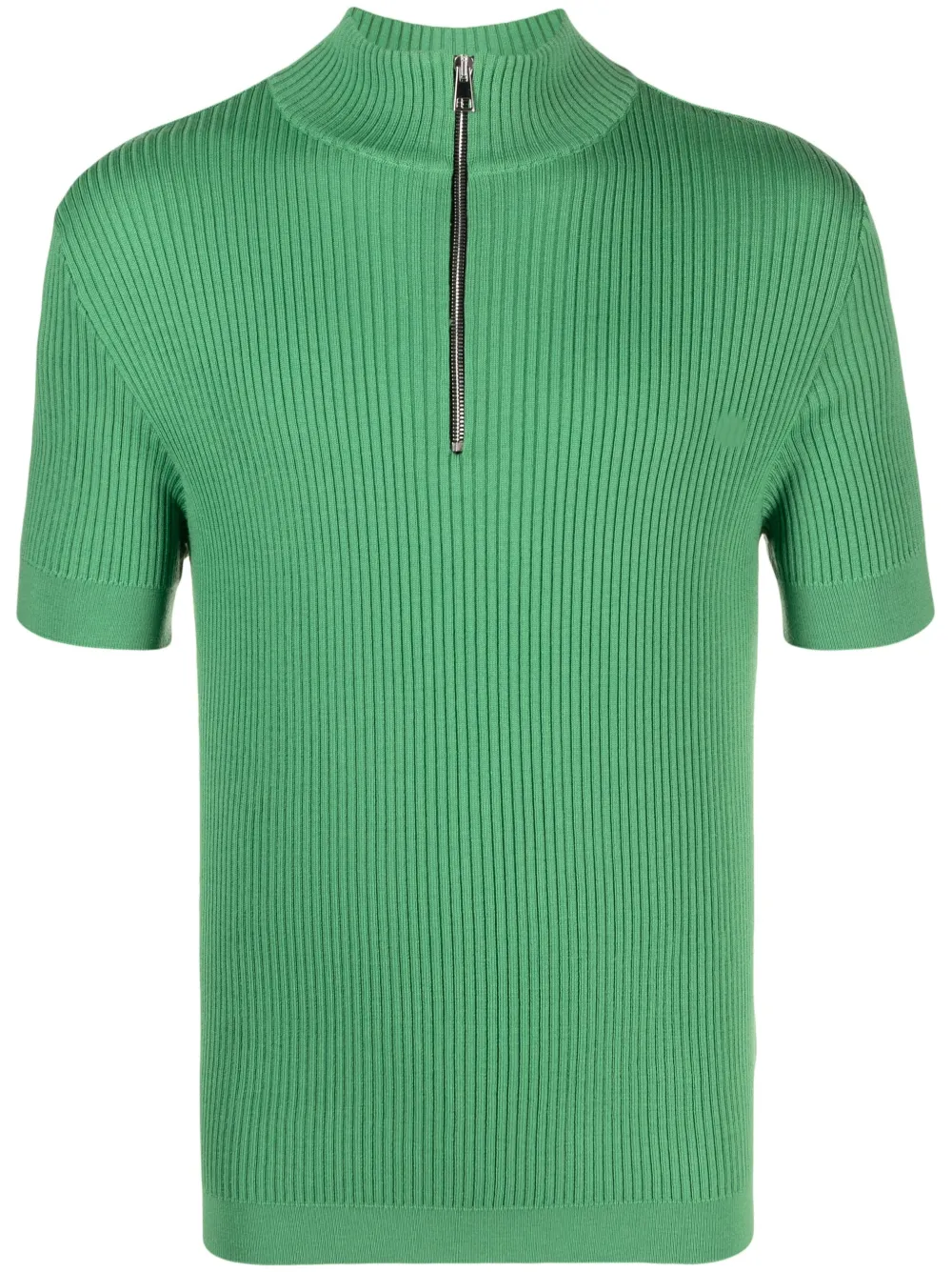 Winnie Ny Ribbed-knit Short-sleeve Jumper In Green