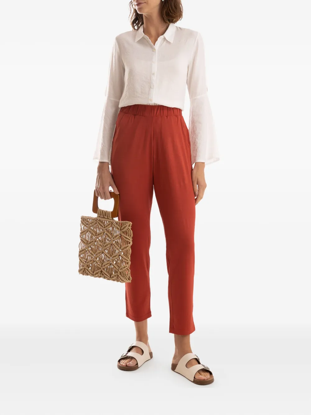 Lygia & Nanny elasticated-waist trousers - Rood