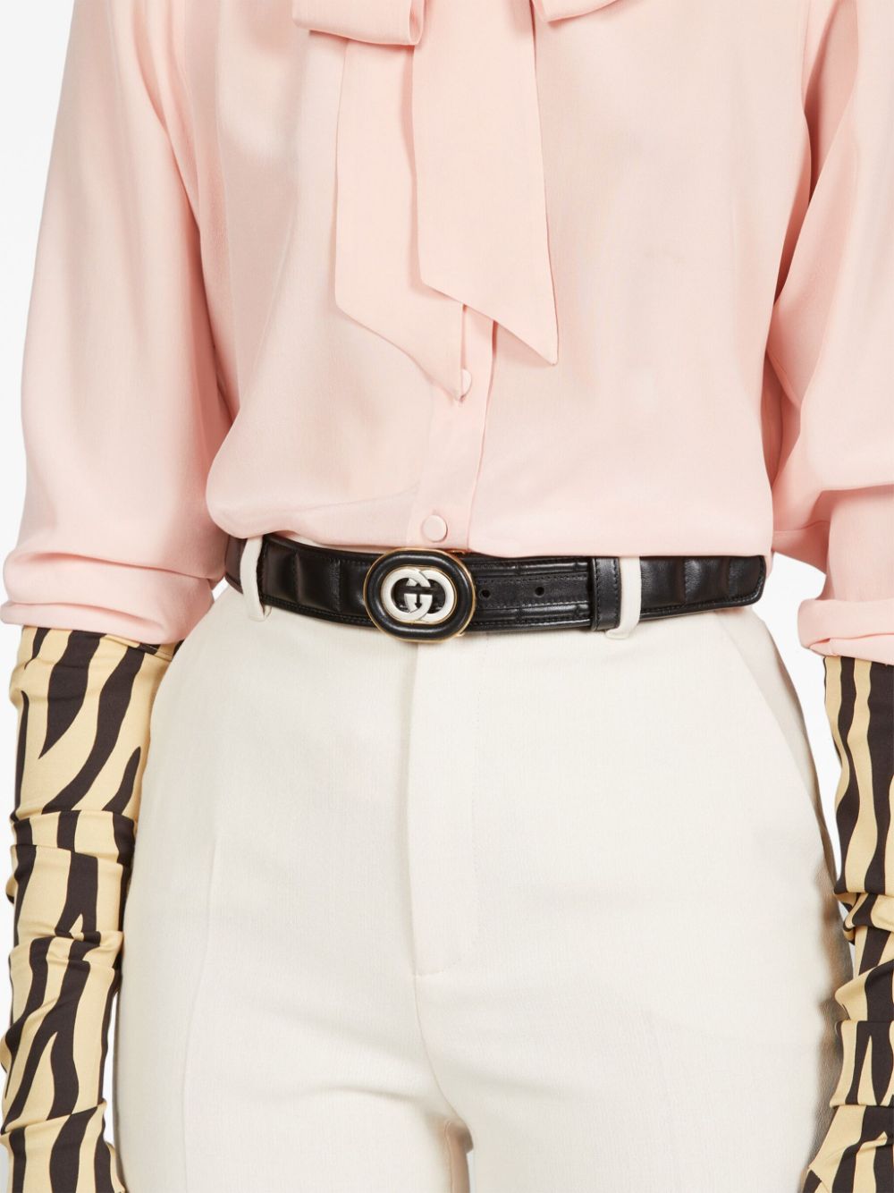 Gucci pearl sales buckle belt