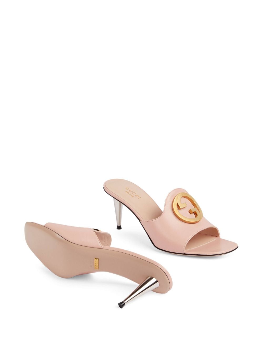 Shop Gucci Blondie 65mm Leather Sandals In Pink