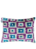 Les-Ottomans geometric-print velvet cushion - Blue