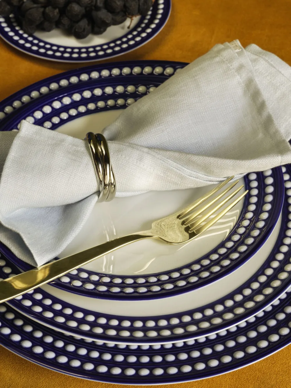  L'objet Perlée Soup Plate (23cm) - Blue 