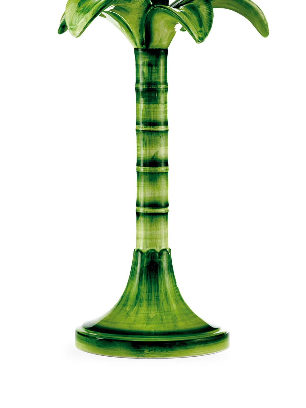 Les-ottomans Large Palm Candle Holder In Green