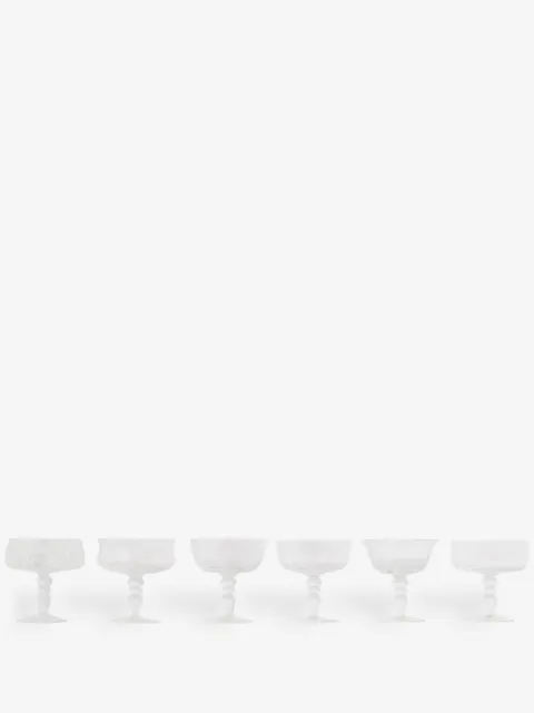 Bitossi Home set de 6 copas Diseguale con diseño transparente
