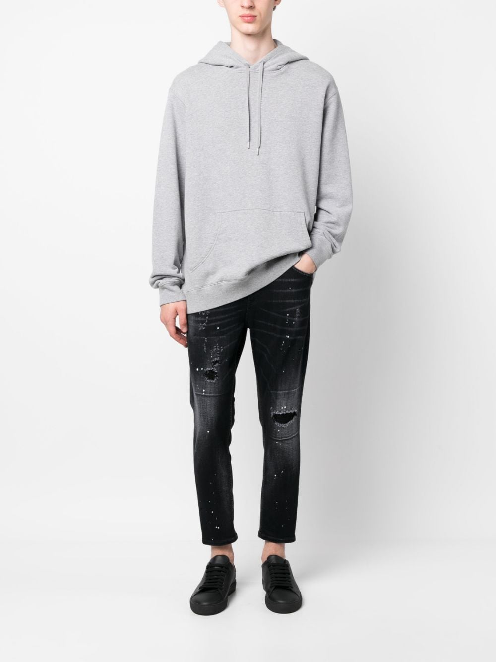 DONDUP Gerafelde jeans - Zwart