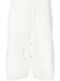 Drôle De Monsieur waffle-knit bermuda shorts - White