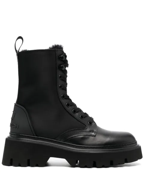 Woolrich logo-embossed leather boots