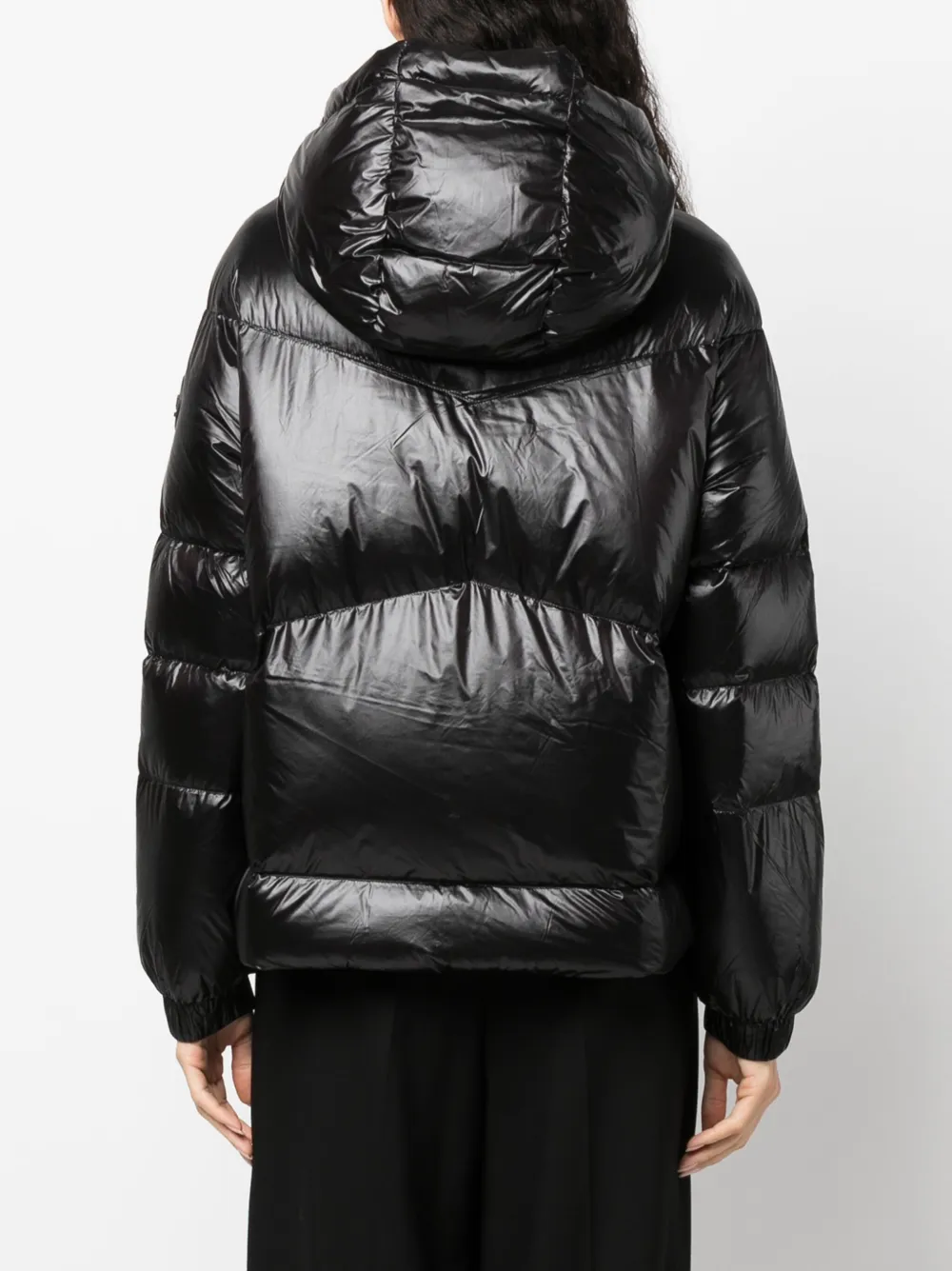 Shop Woolrich Padded Hooded Jacket In Black