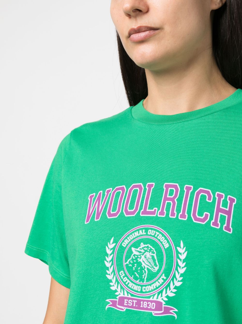 Shop Woolrich Ivy Cotton T-shirt In Green