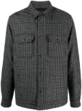 Woolrich check-pattern down shirt jacket - Grey
