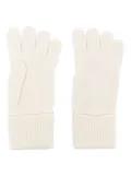 Woolrich logo-patch cashmere gloves - Neutrals