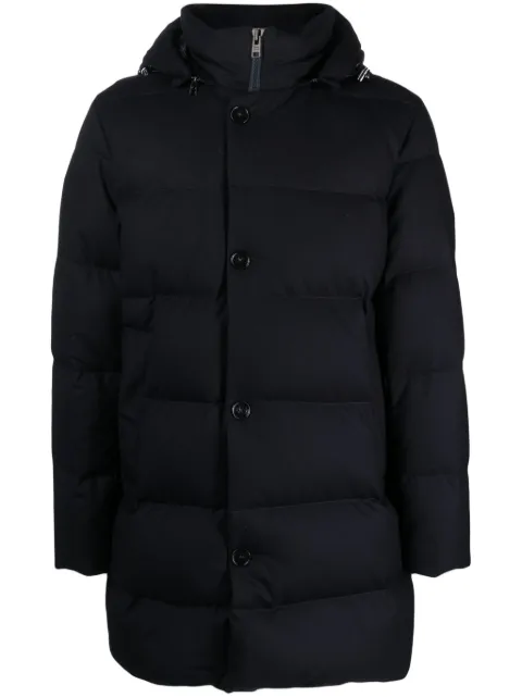 Woolrich button-fastening hooded padded coat