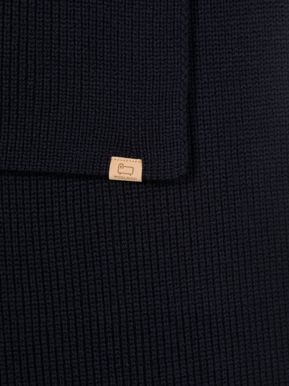 Shop Woolrich Ribbed Virgin Wool Scarf In Blue