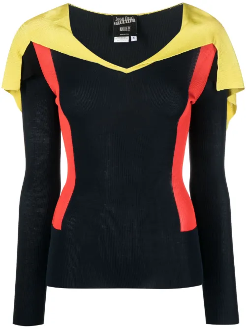 Pull à design color block (années 2000) - Jean Paul Gaultier Pre-Owned - Modalova
