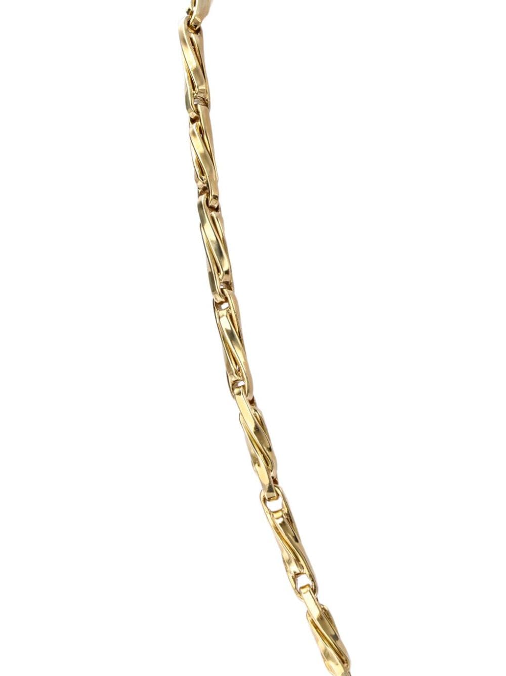 Pre-owned Bvlgari Fancy Twisted Link 18k黄金钻石项链（1980年代典藏款） In Gold