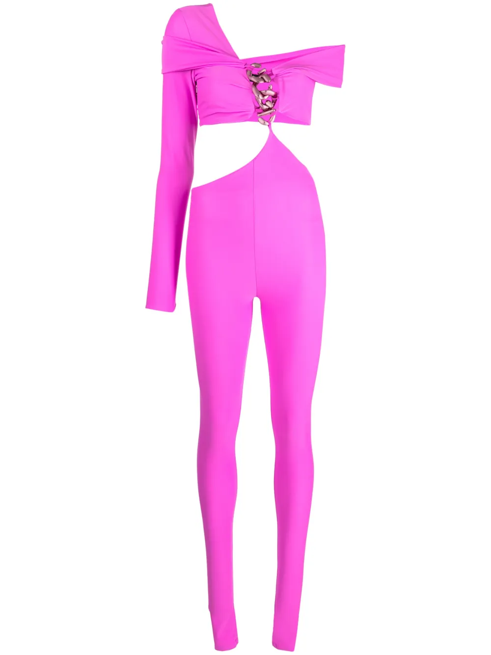 Gcds Logochain Oneshoulder Jumpsuit In Pink ModeSens