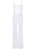 GCDS wide-leg jumpsuit - White