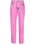 GCDS Bling logo-embellishment jeans - Pink