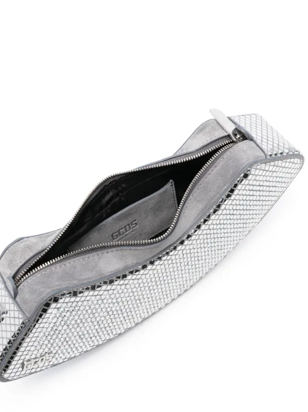 GCDS Comma Mirror ショルダーバッグ M | シルバートーン