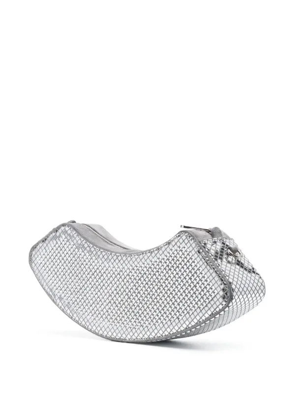 GCDS Comma Mirror ショルダーバッグ M | シルバートーン