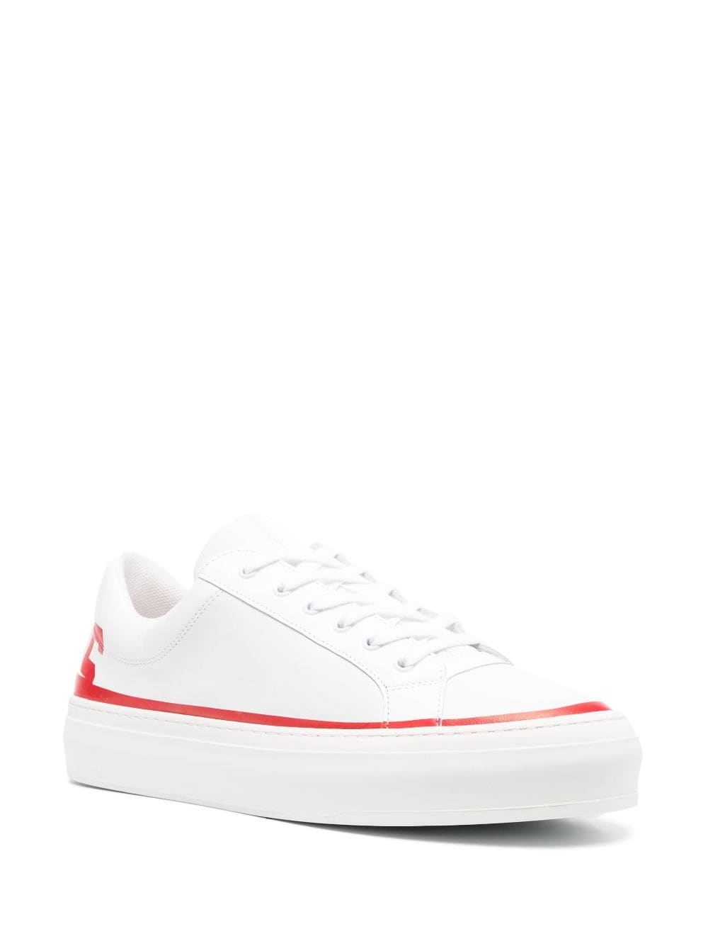 Shop Gcds Logo-print Low-top Sneakers In White