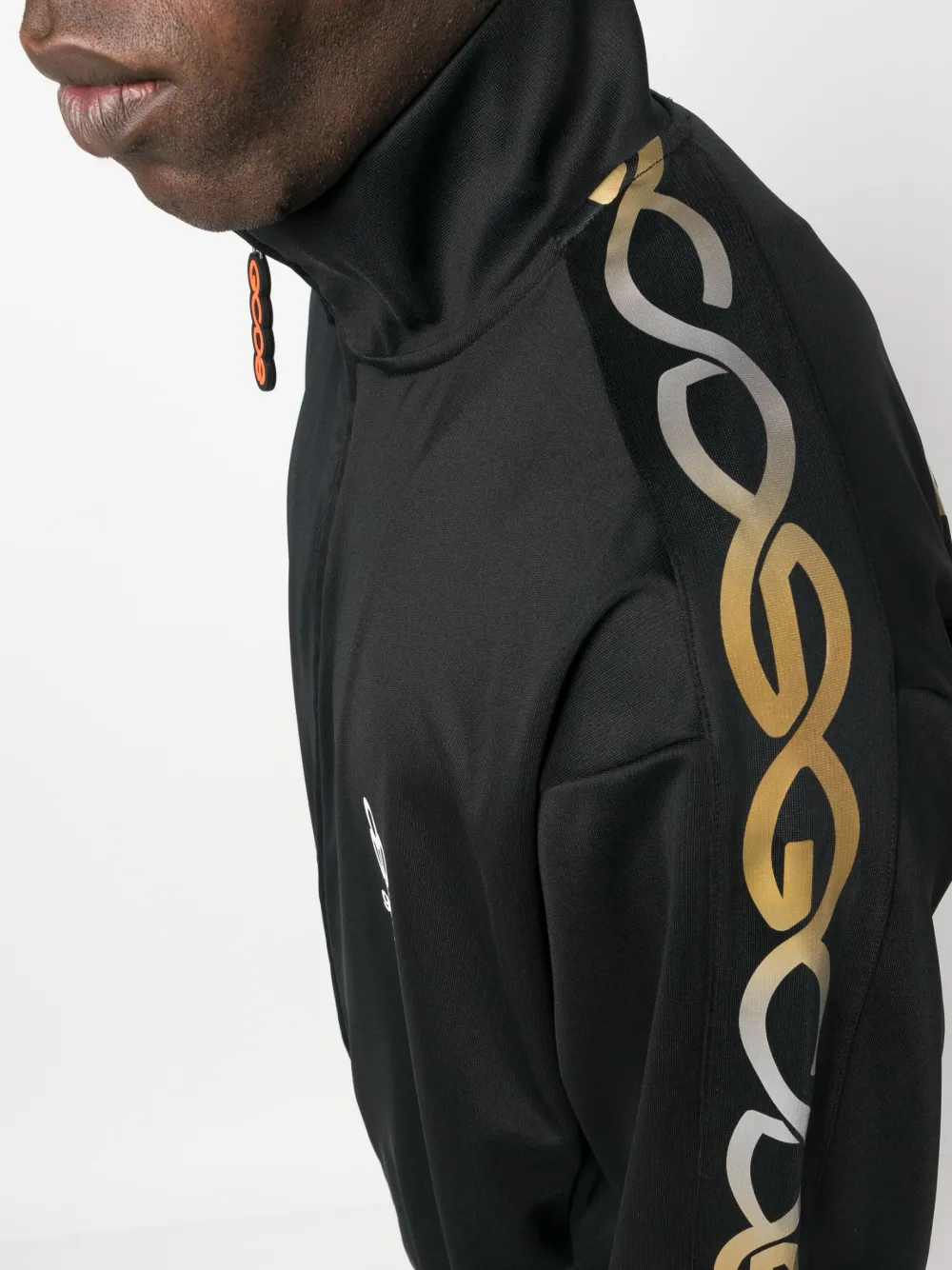 Gcds Reflective Logo-print Sweatshirt In Schwarz