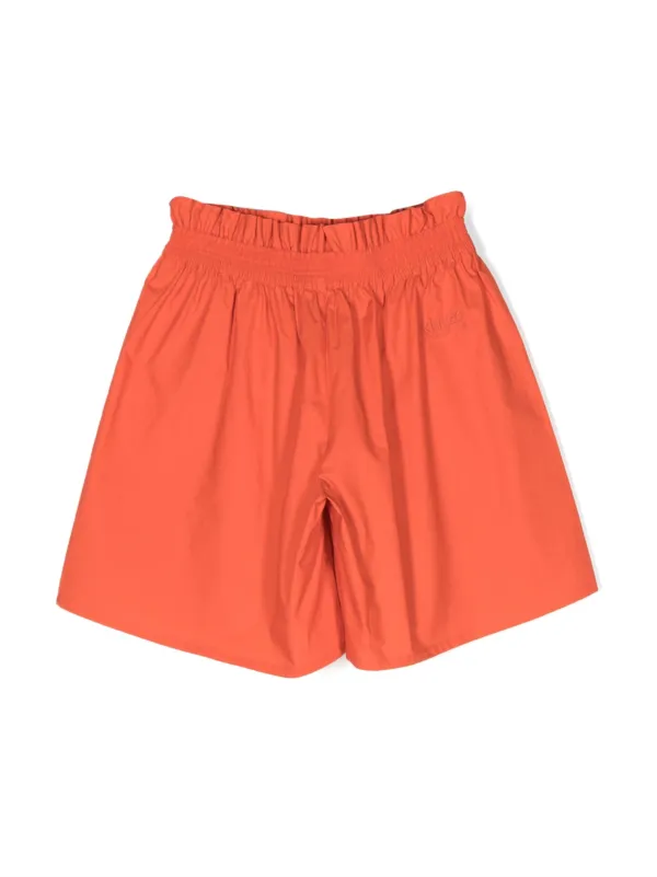 Kenzo Kids floral-print Cotton Shorts Orange FARFETCH SK