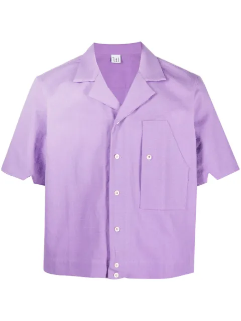 Winnie NY notched-collar short-sleeve shirt 