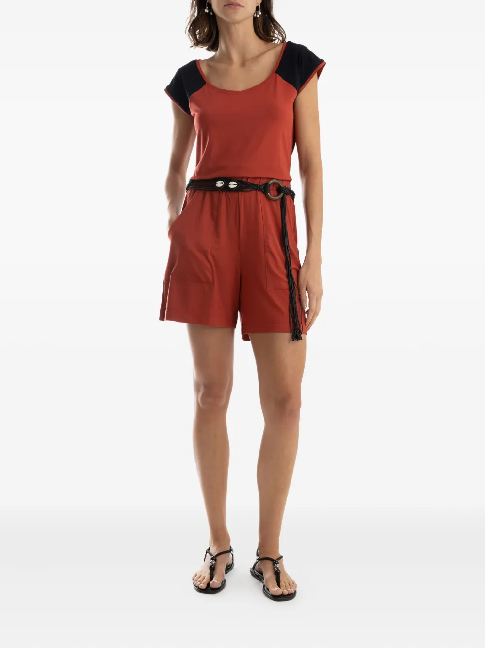 Lygia & Nanny Colour-block T-shirt In Red
