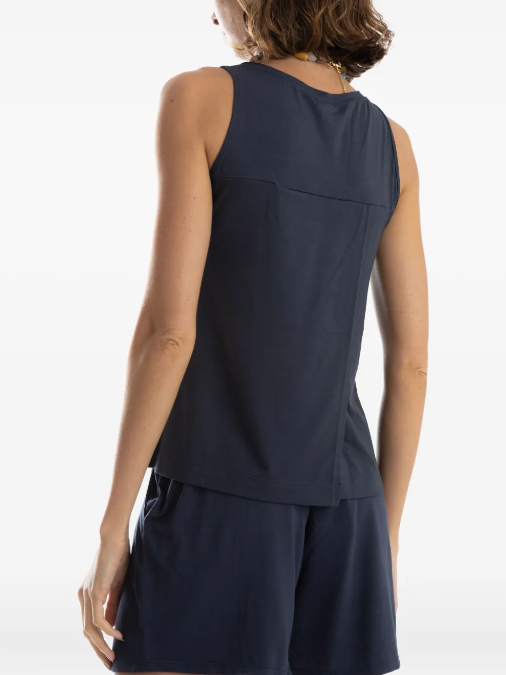 Lygia & Nanny Panelled Sleeveless Tank Top In Blue