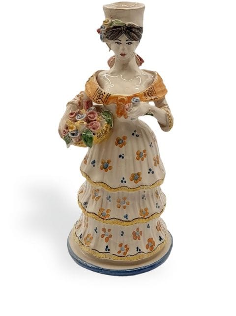 Les-Ottomans Lemon Woman porcelain candle holder