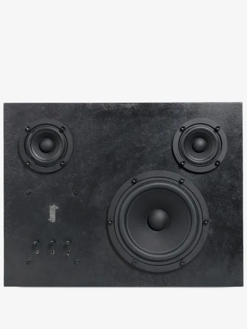 Transparent rectangle-shape steel speaker