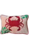 Les-Ottomans Crab embroidered cushion - Pink