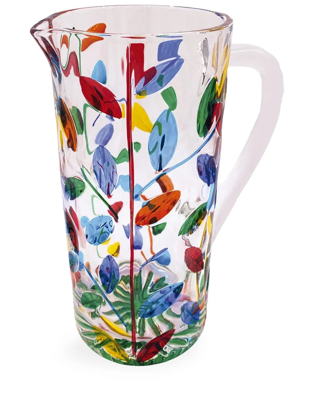 LES-OTTOMANS FLORAL-PRINT CRYSTAL JUG