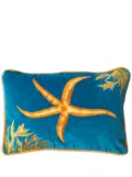 Les-Ottomans Starfish embroidered cushion - Blue