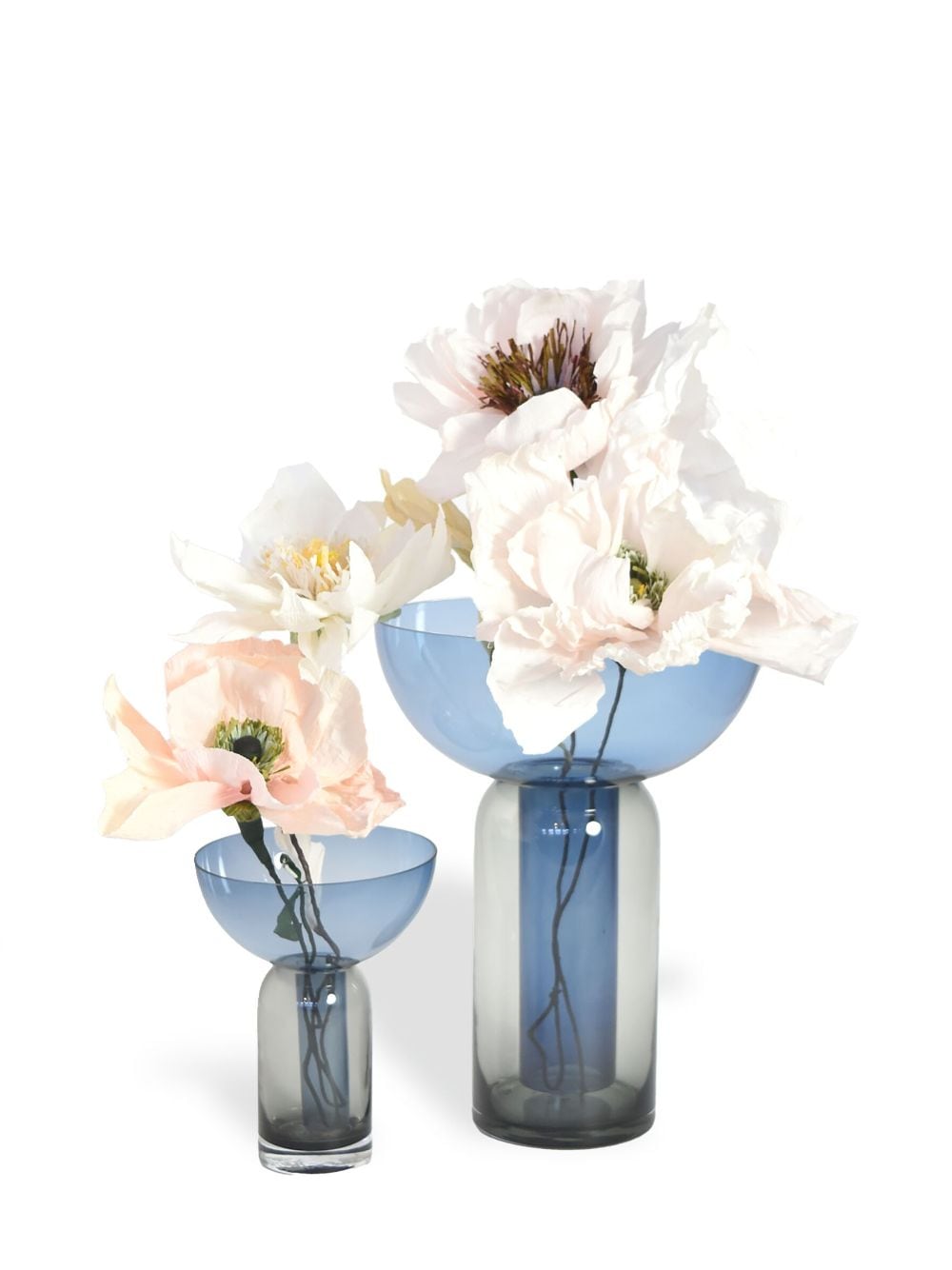 Shop Aytm Torus Large Glass Vase In Blue