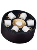 L'Objet Aegean espresso cup and saucer (set of 6) - Gold