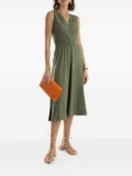 Lygia & Nanny belted wrap midi day dress - Green