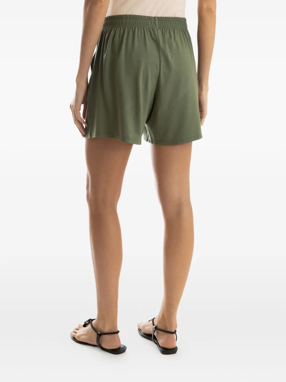 Lygia & Nanny Elastic-waistband Pocketed Short Shorts In Green