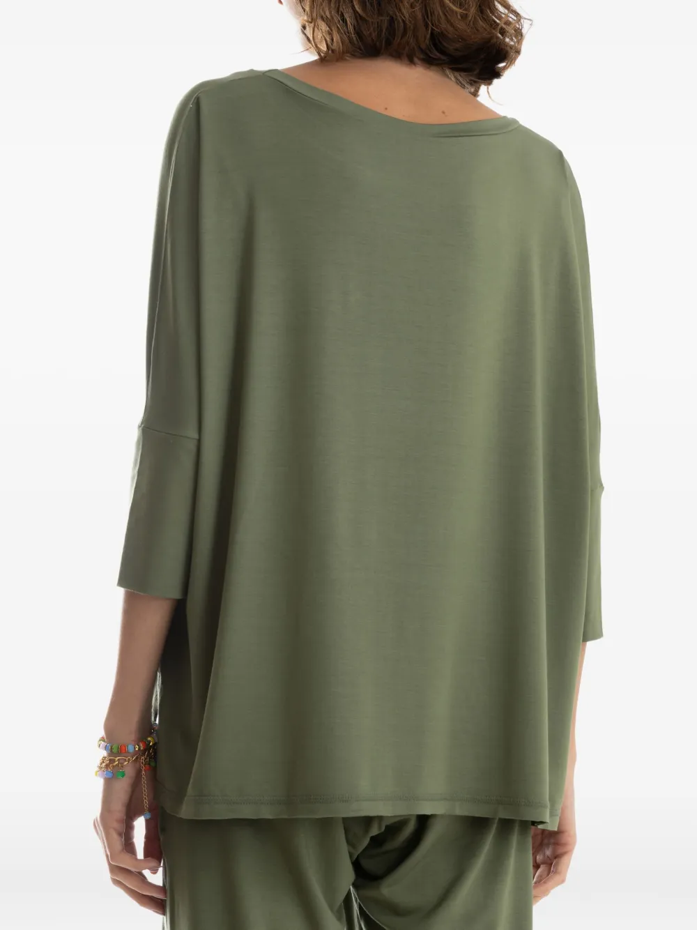 Lygia & Nanny Three-quarter Sleeve T-shirt In Green