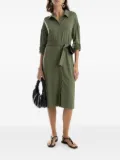 Lygia & Nanny belted shirt midi day dress - Green