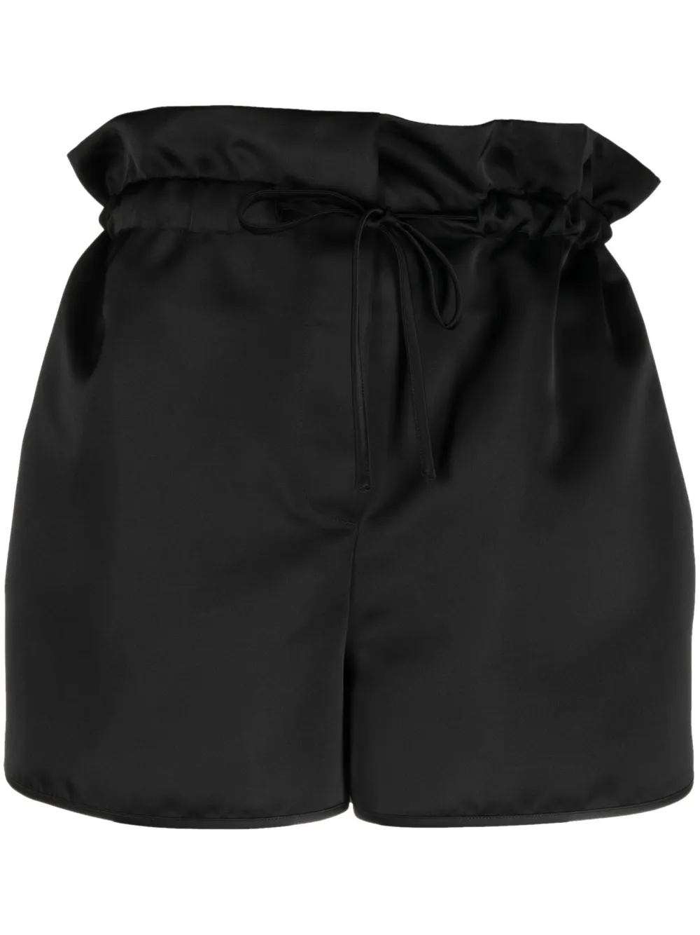 Erika Cavallini  satin-finish drawstring shorts | Black | Image 1