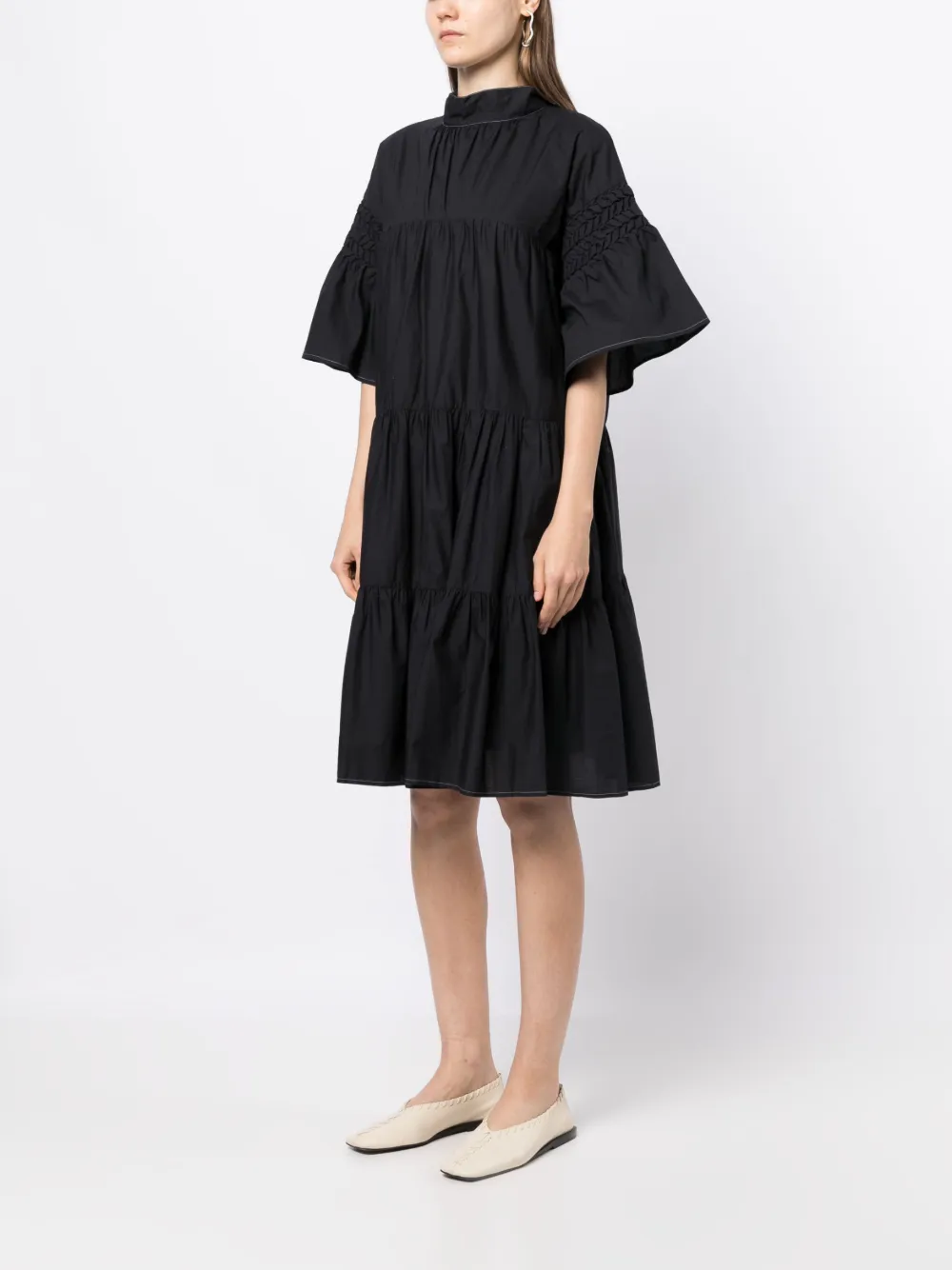 Merlette Astell Dress In Black White Stitching ModeSens