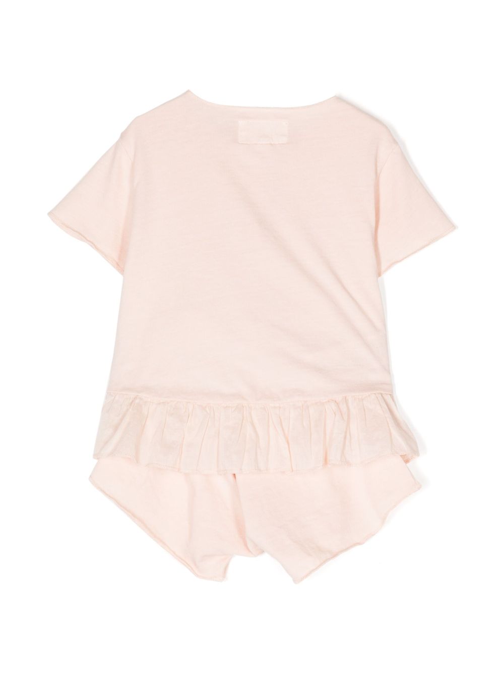 TEDDY & MINOU T-shirt en shorts met ruches - Roze