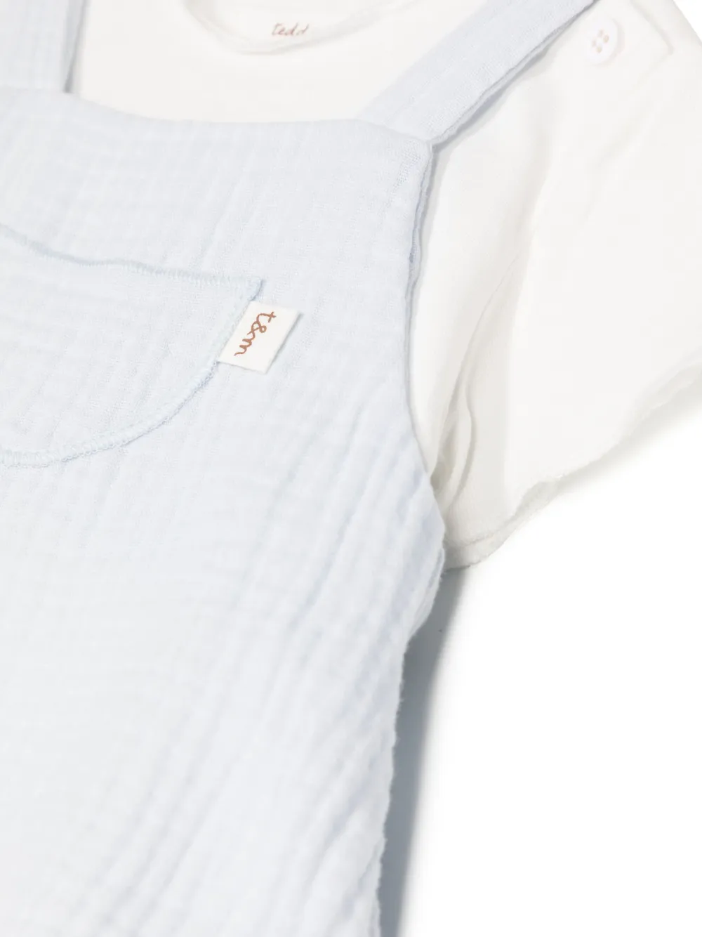 Teddy & Minou Logo-patch Two-piece Set - White 