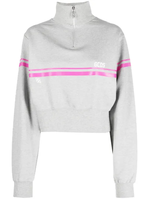 GCDS sudadera con medio cierre 